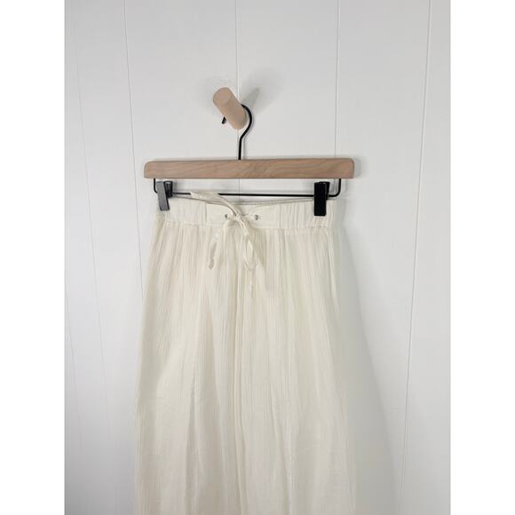J. Crew White Gauze Maxi Skirt Size XXS Petite Flowy Peasant Tie Waist - Picture 3 of 10